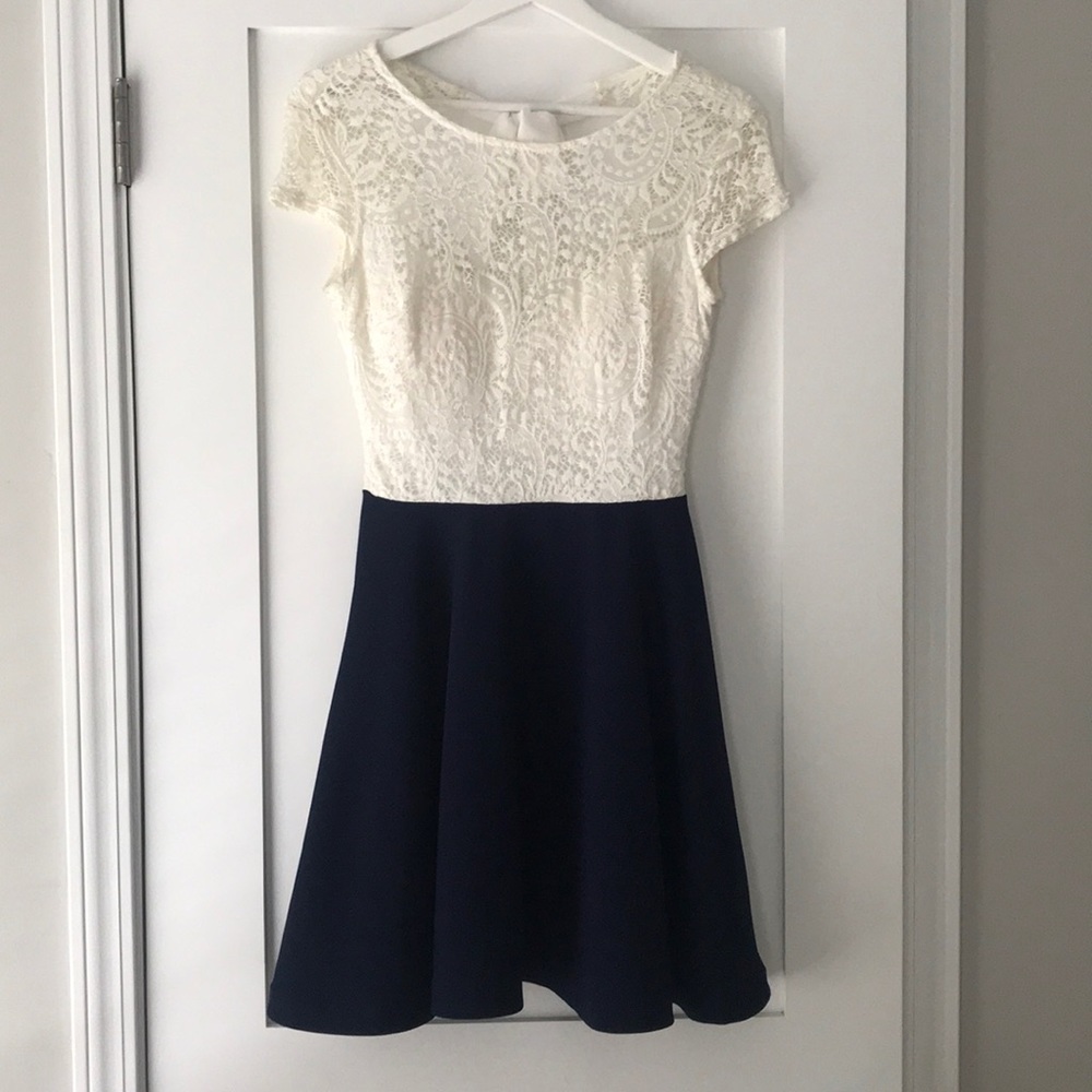 B. Darlin Lace Fit and Flare Dress